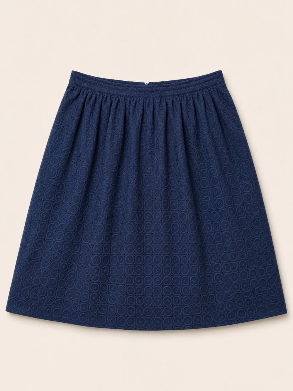 J. Crew Navy Eyelet A-Line Skirt